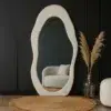 Roxana Off-White Squiggly Wall Mirror
