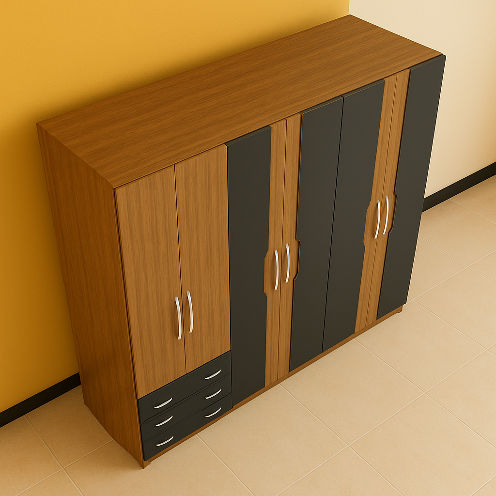 Series 4 Door Wooden Wardrobe