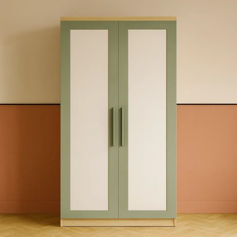 Wooden 2 Door Wardrobe