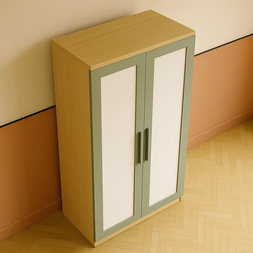 2 Door Wooden Wardrobe