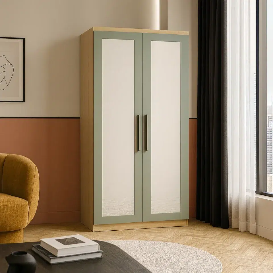 2 Door Wooden Wardrobe