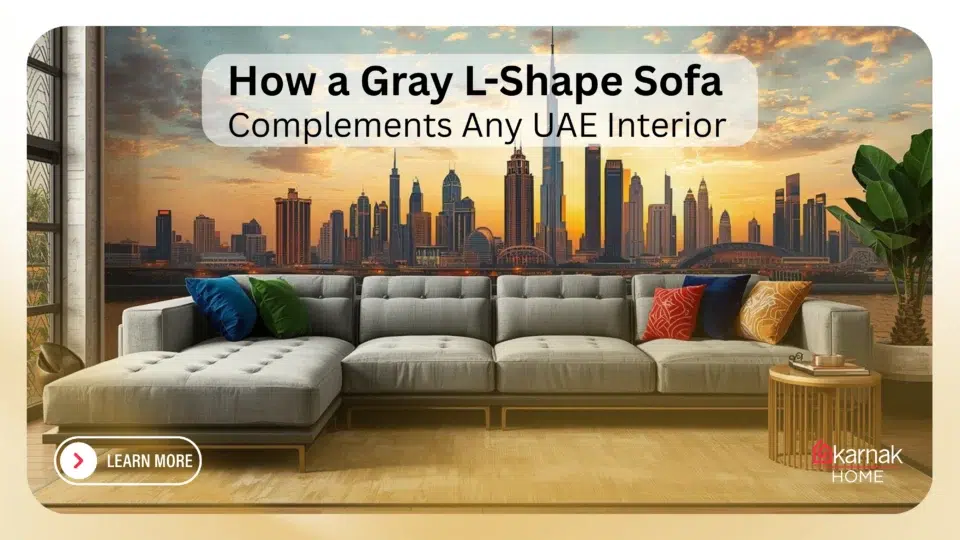 Gray L-Shape Sofa dubai & UAE