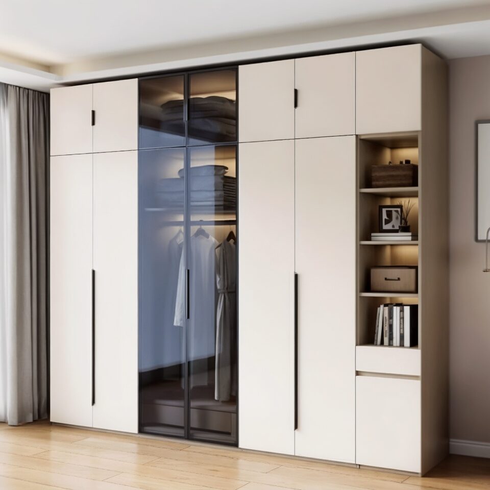 Modern Modular Wardrobe with Shelves & Full Storage System…