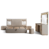 Luxury Verona 5-Piece Beige Bedroom Set with Vanity Mirror