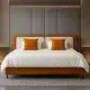 Calm Arc Two-Tone Upholstered Bed