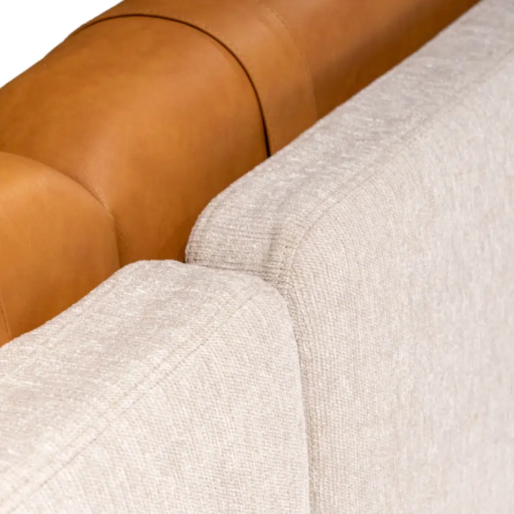 Calm Arc Two-Tone Upholstered Bed