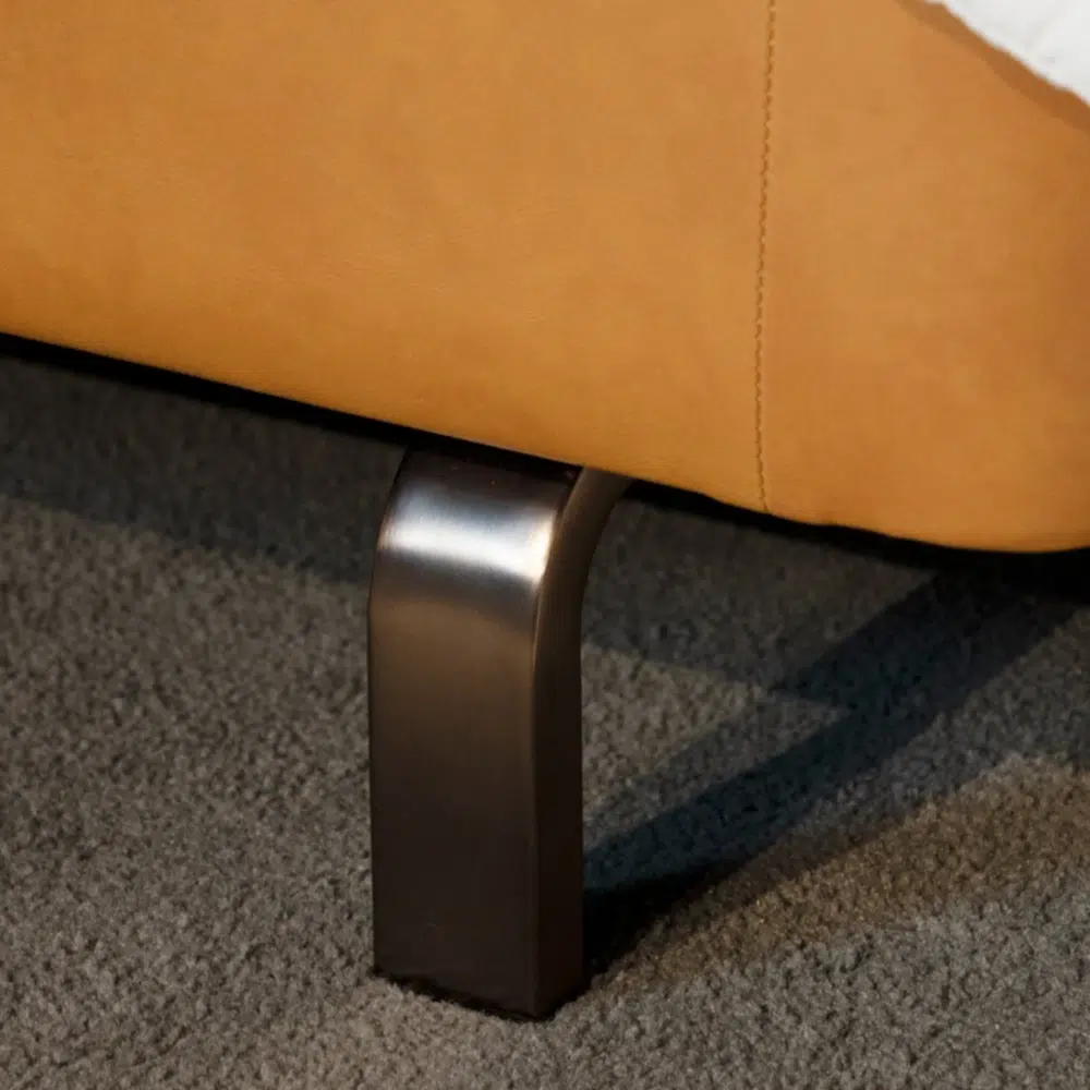 Calm Arc Two-Tone Upholstered Bed