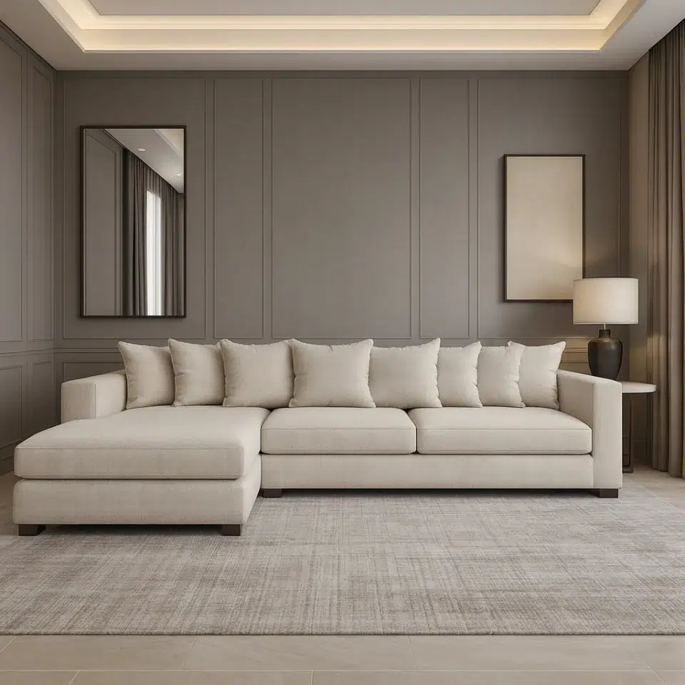 Caspian Luxe Sectional Sofa – Modern L-Shaped Sofa…