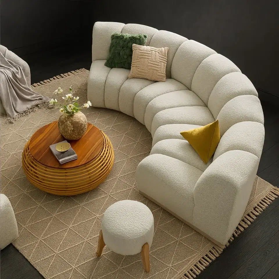 Cloudshell Bouclé Sofa