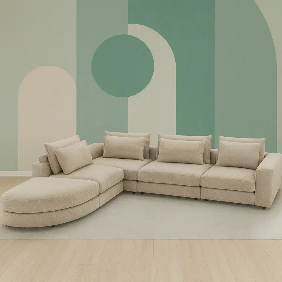 Elosia Curved Sectional Sofa
