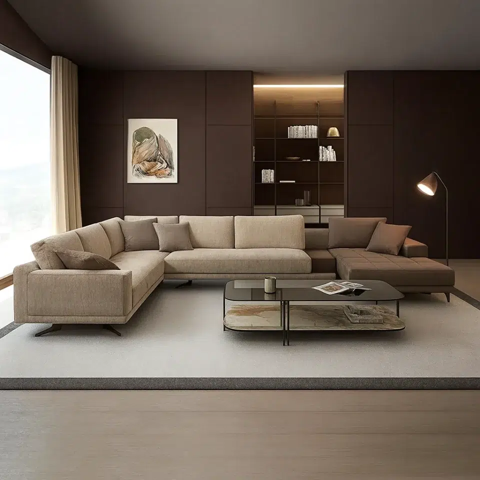 Espresso Corner Sofa