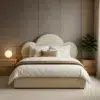 Flow Bouclé Cloud Headboard Bed