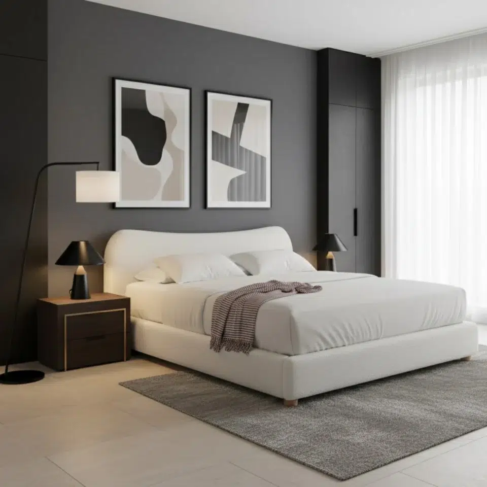 Lumix Boucle Bed Frame