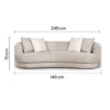 Marz Modern Curved Sofa