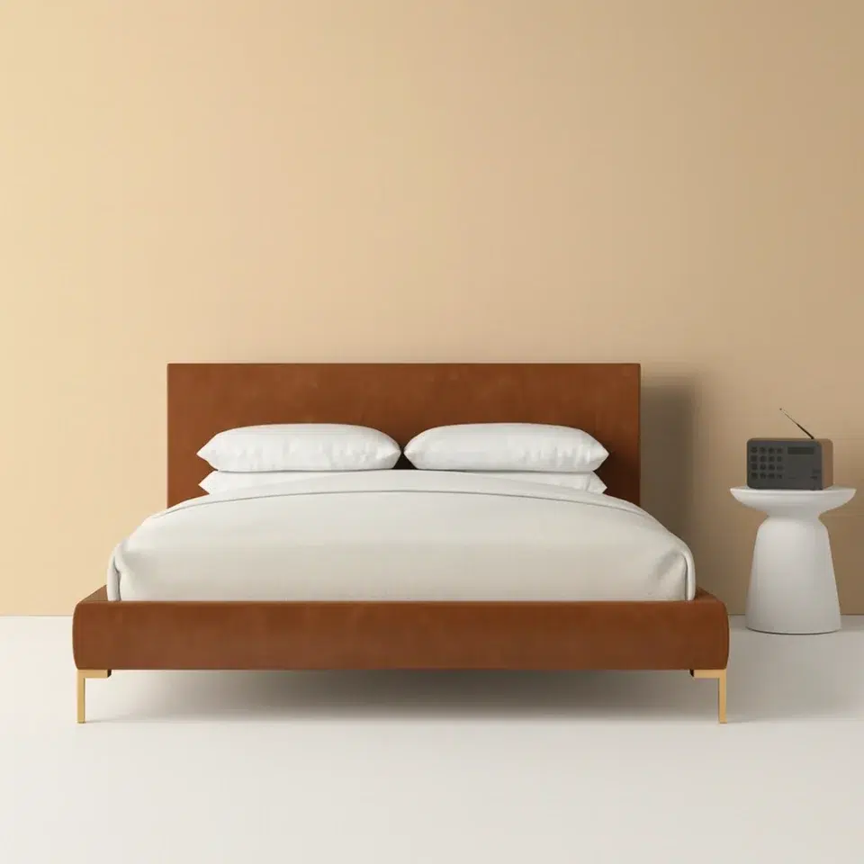 Goldex Leather Bed