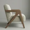 Modern Nordic Wooden Armchair