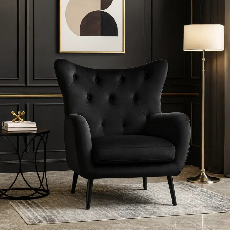 Modern Wingback Armchair