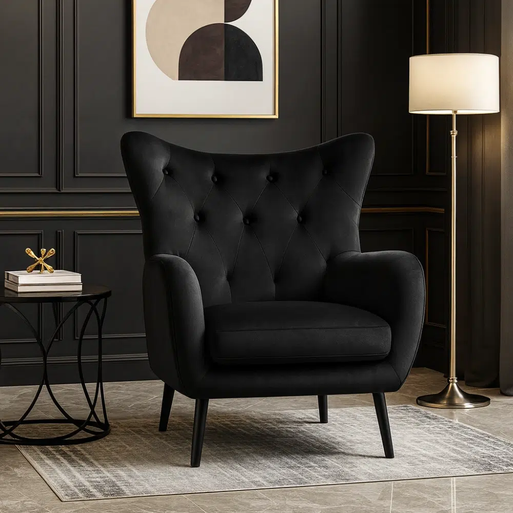 Modern Wingback Armchair