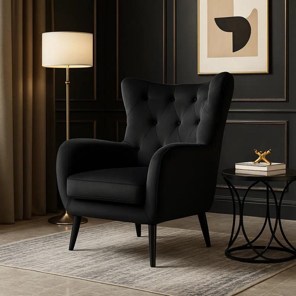 Modern Wingback Armchair
