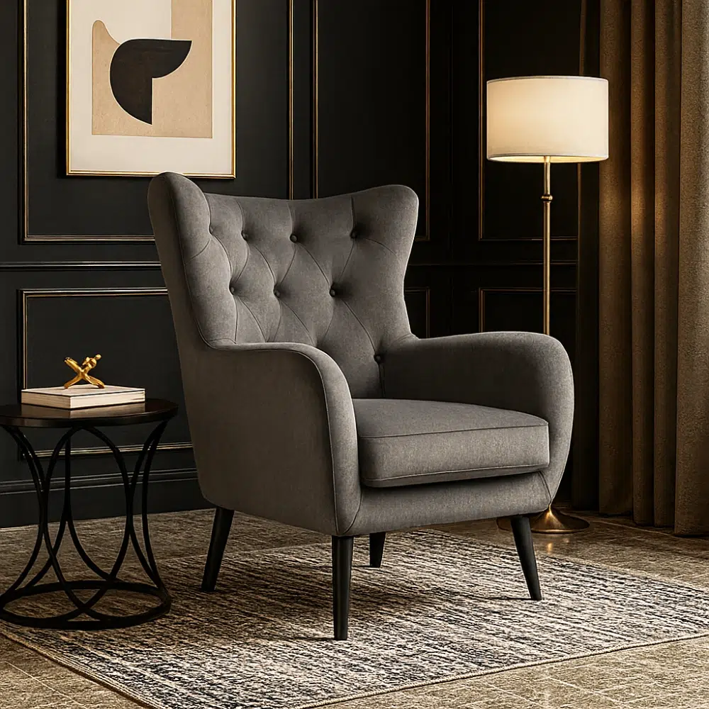 Modern Wingback Armchair