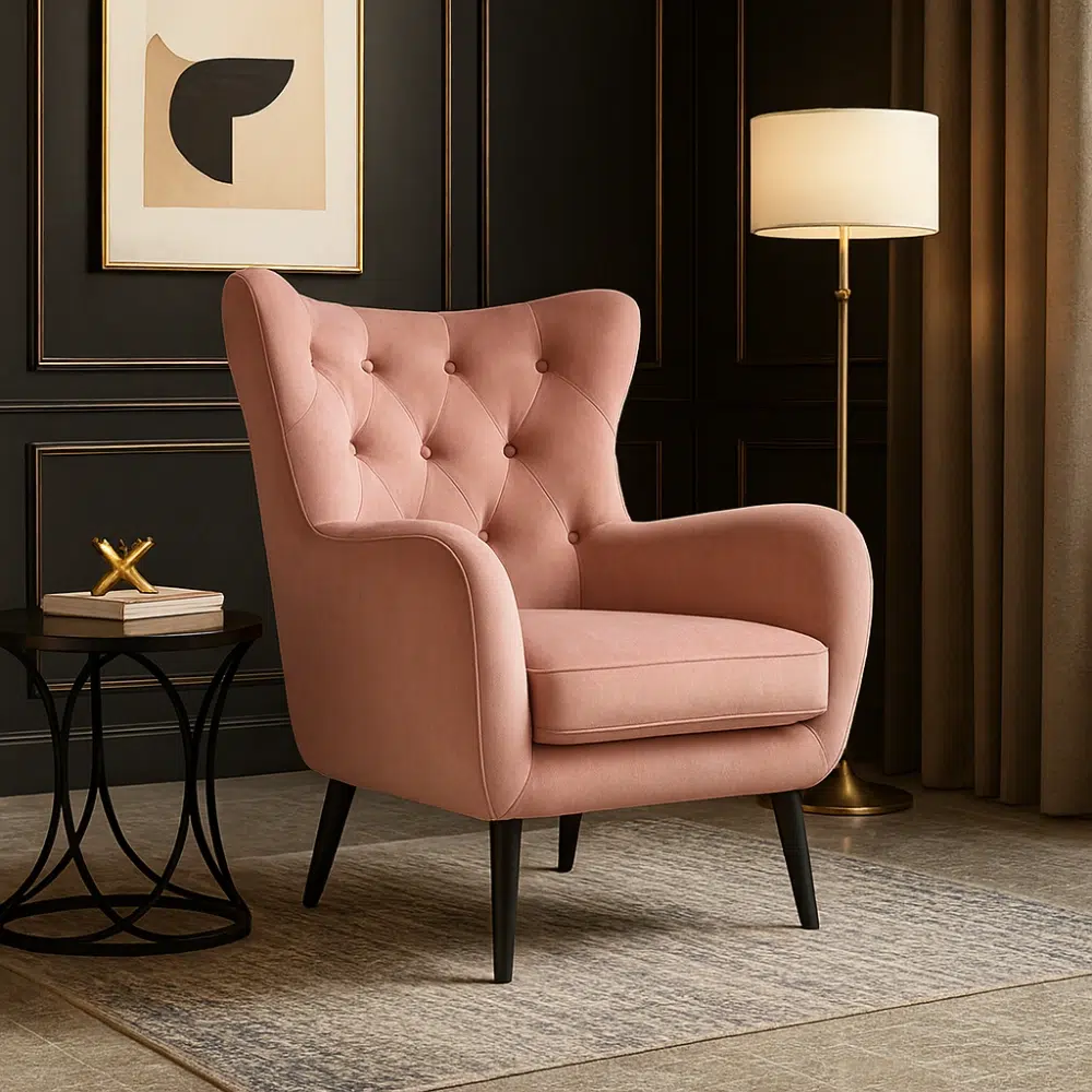 Modern Wingback Armchair