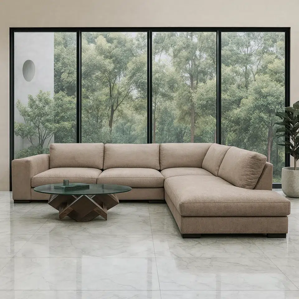Sandstone L-Shape Sofa