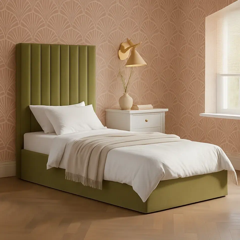 Elevate Panel Velvet Beds