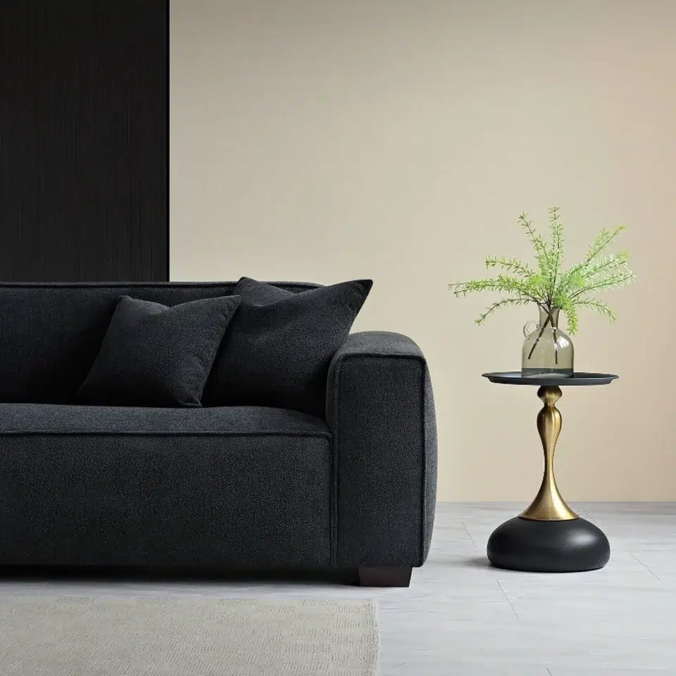 Shadowline Bouclé Sofa Set