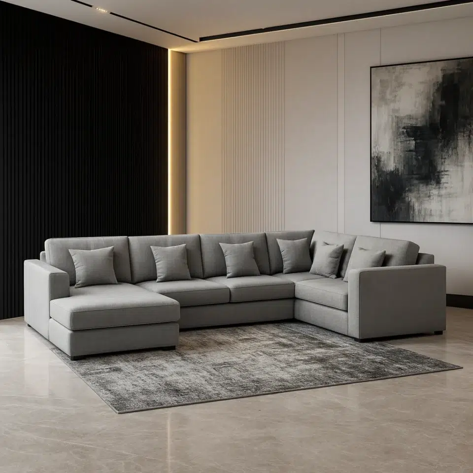 Titan Grand U-Shaped 5-Seater Sofa…