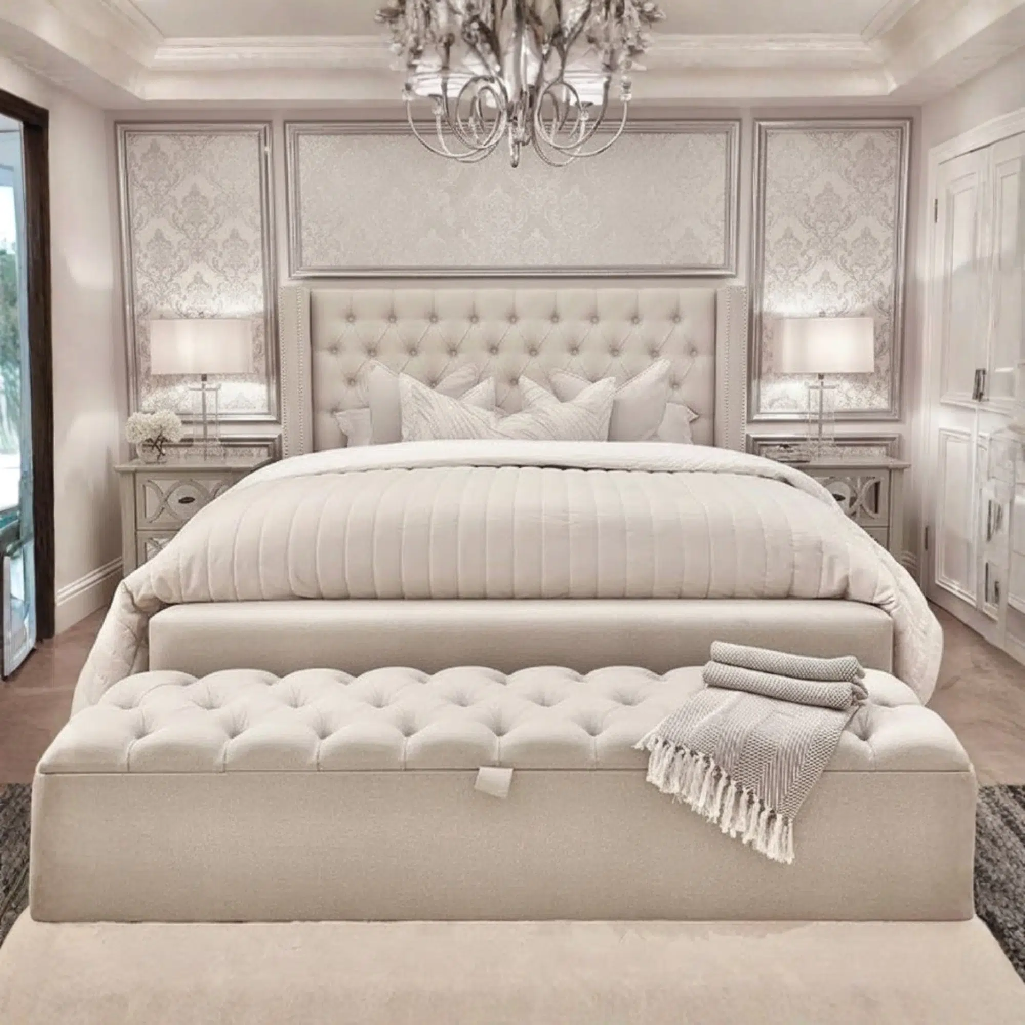 Diamond Tuft Bed Frame