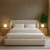 Zen Curved Upholstered Bed