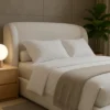 Zen Curved Upholstered Bed