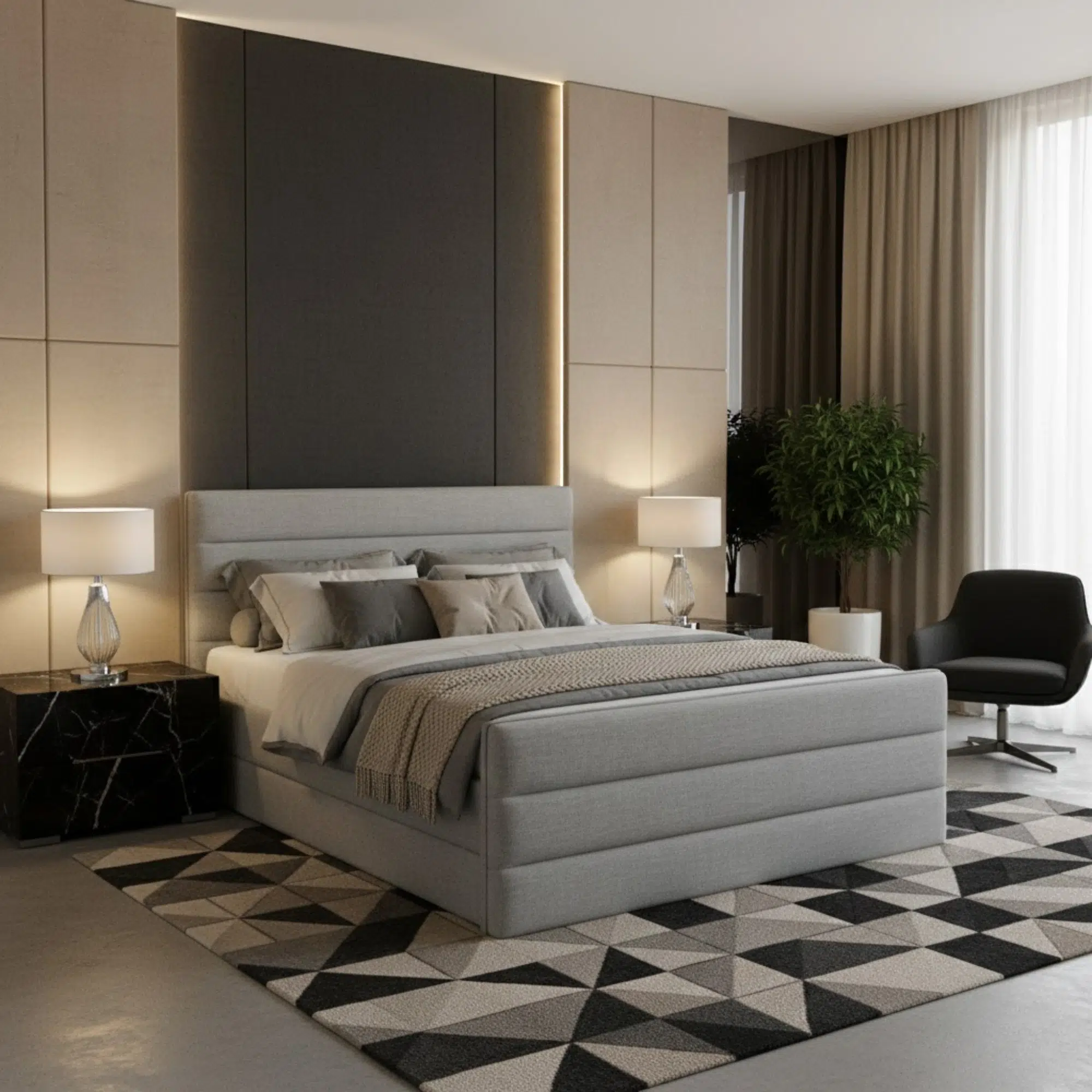 ZentroLine Upholstered Bed