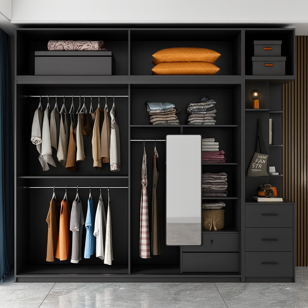 Iokip Wardrobe with a glass door
