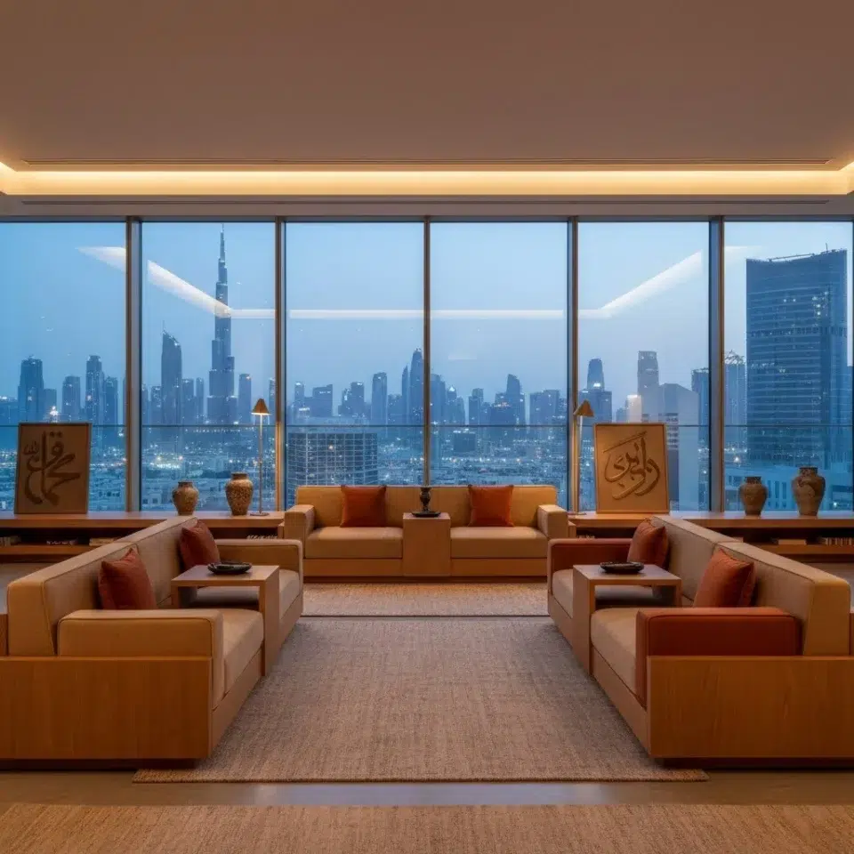 Premium Arabic Majlis Dubai seating by Karnak Home in luxury Apartment