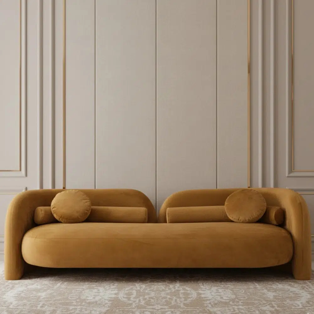 Buy Aura Luxury Velvet Sofa Dubai | Modern Designer Sofa UAE