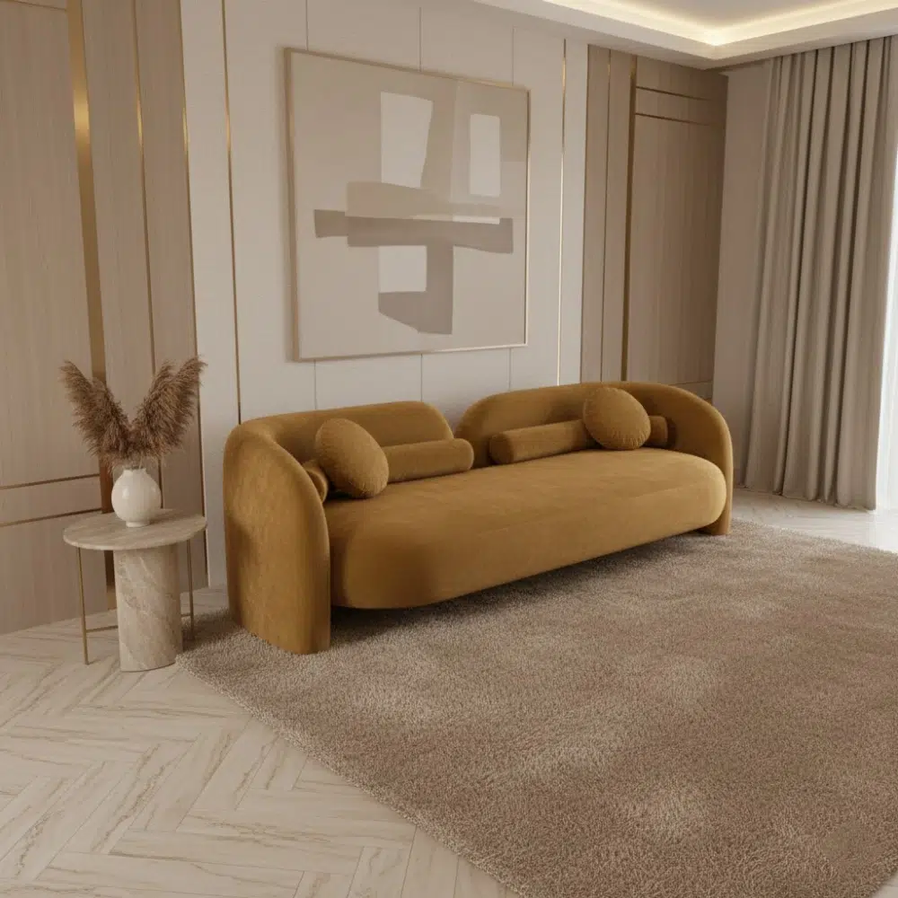 Buy Aura Luxury Velvet Sofa Dubai | Modern Designer Sofa UAE