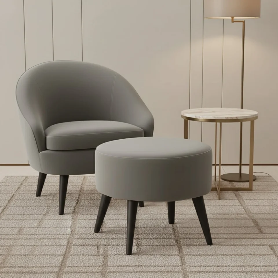 Aurelio Armchair and Ottoman Set…