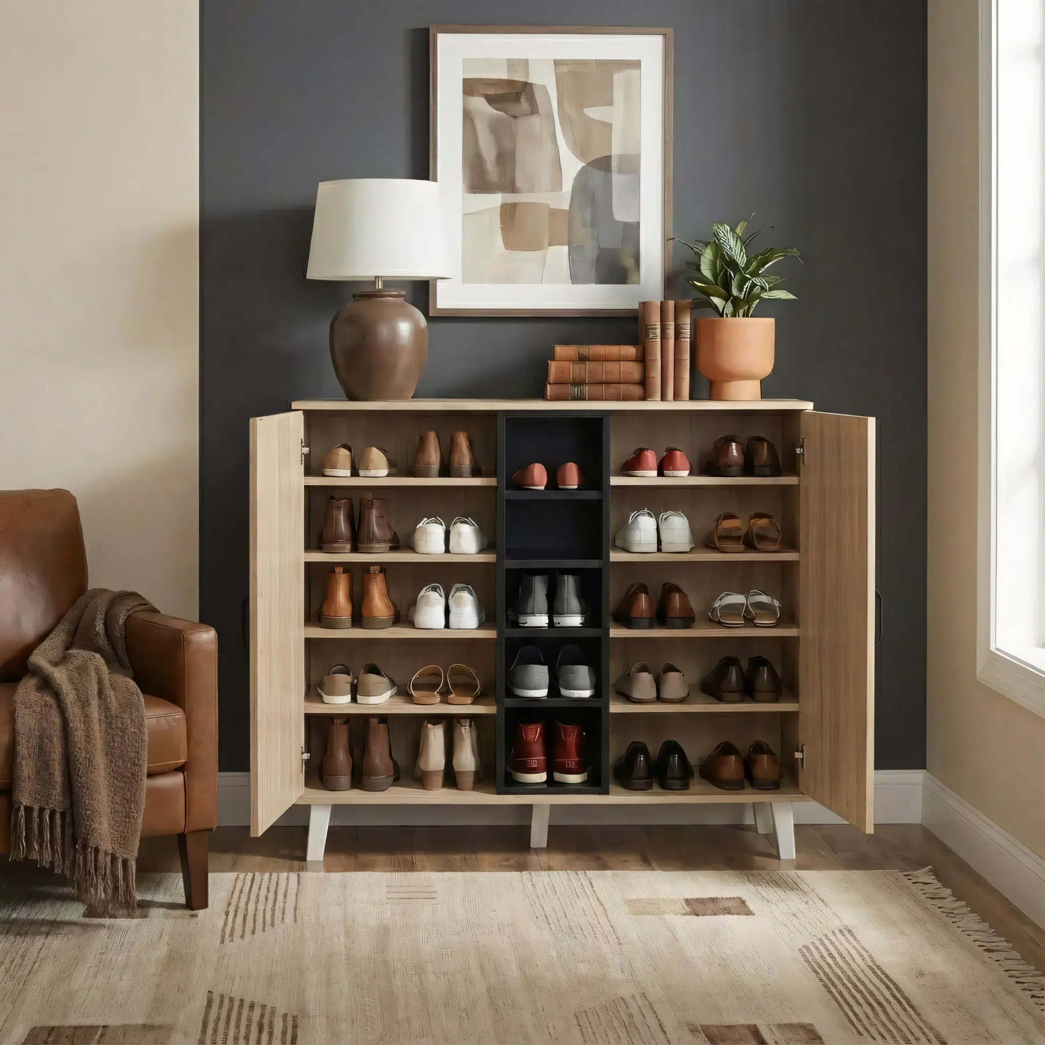 Lumora Shoe Cabinet with Doors