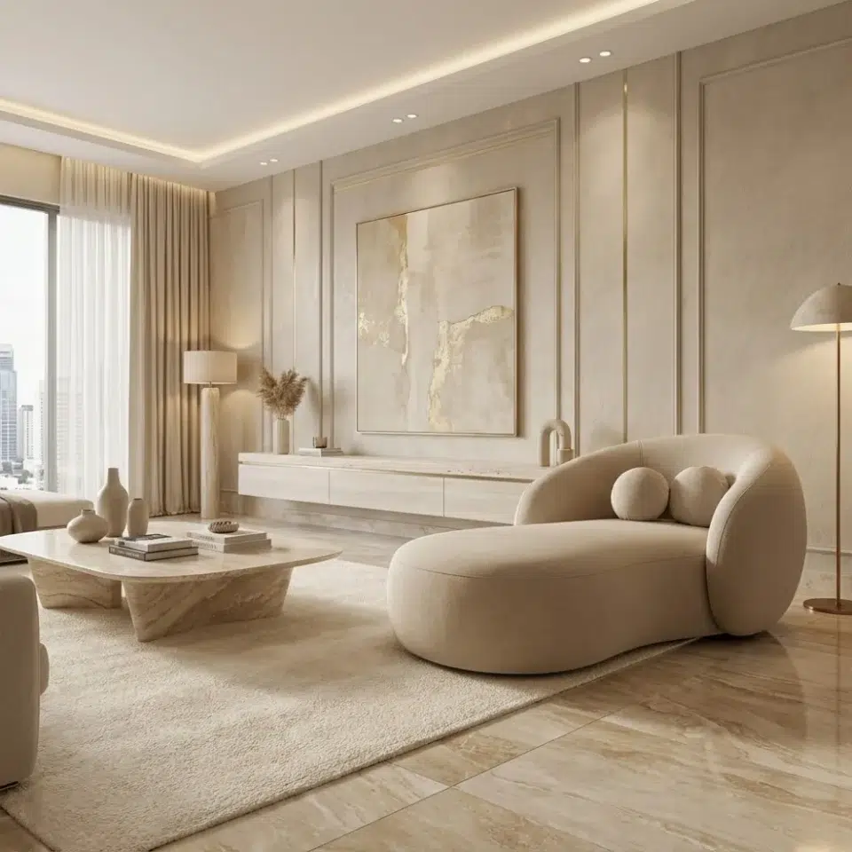 Luna Arc Modern Curved Chaise Lounge…