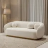 Luxury Bouclé Chaise Lounger
