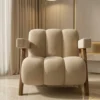 Luxury Sculptural Bouclé Armchair