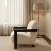 Modern Channel-Tufted Arm Chair