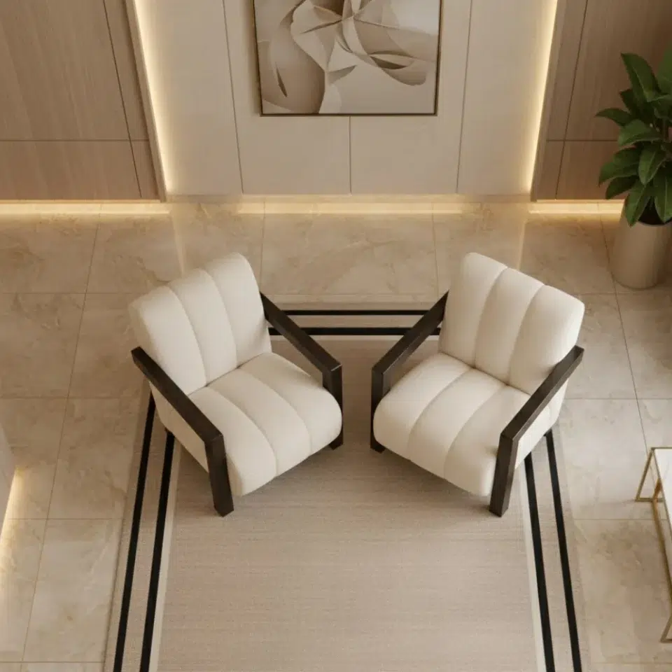 Modern Channel-Tufted Arm Chair…