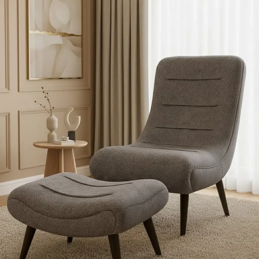 Modern Grey Lounge Arm chair