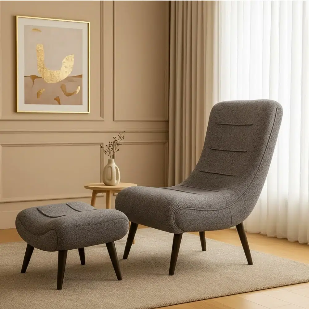 Modern Grey Lounge Arm chair