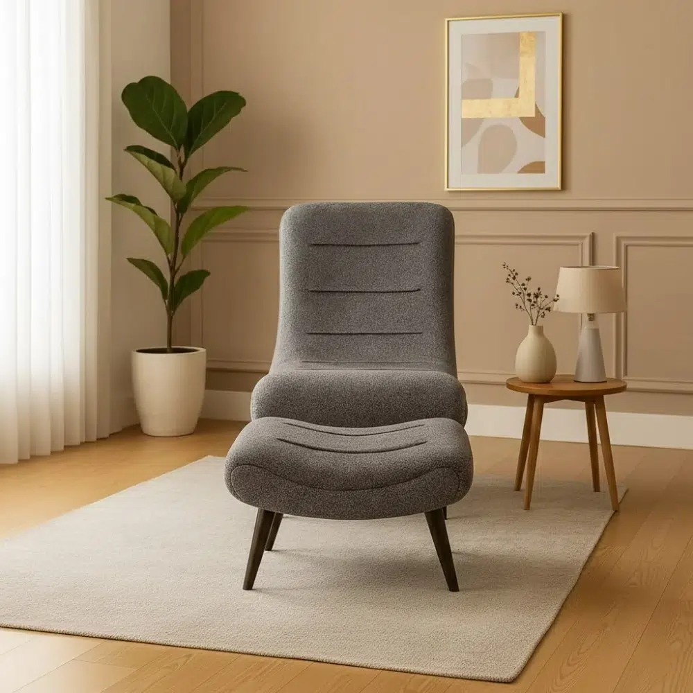 Modern Grey Lounge Arm chair