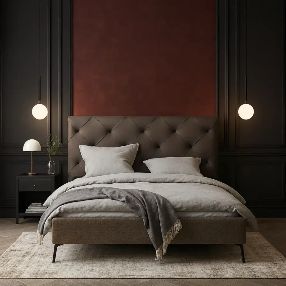Lux Modern Leather Bed