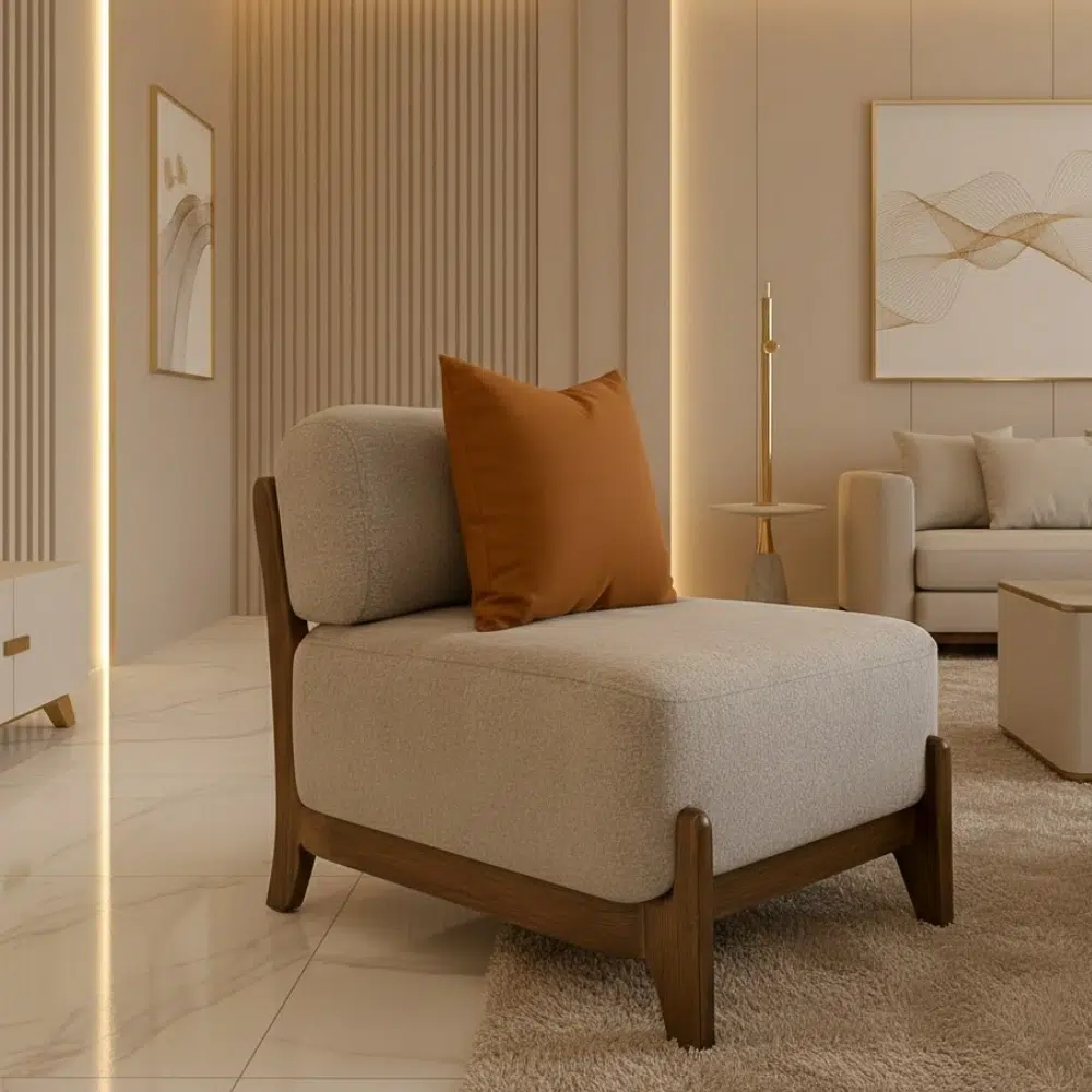 Modern Low Lounge Armchair