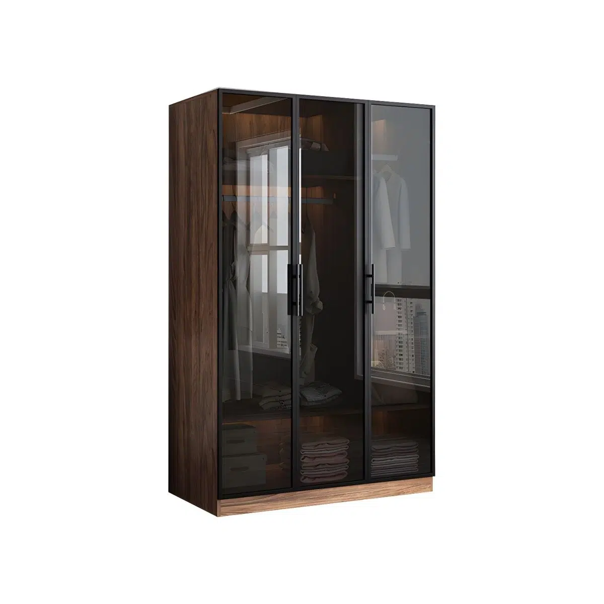 ModuLine Glass 3 Door Wardrobe